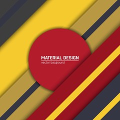 Vector material design background. Abstract creative concept layout template. For web and mobile app, paper art illustration, style blank, poster, booklet. Motion wallpaper element. Flat ui.