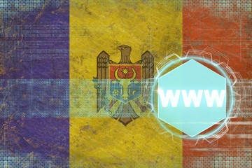 Moldova www (world wide web). Digital concept.