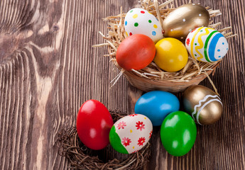 Colorful easter eggs