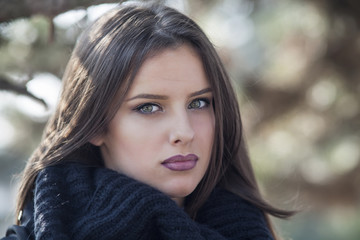 Naklejka premium Woman with green eyes