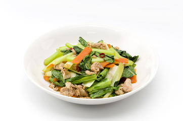 小松菜と豚肉の炒め物