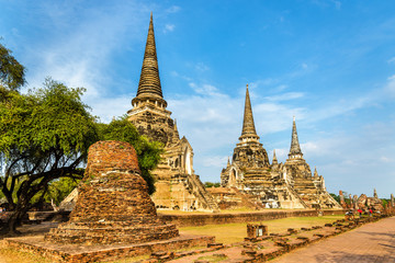 Fototapeta premium Wat Phra Si Sanphet temple in the Ayutthaya Historical Park - Thailand