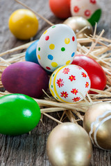 Colorful easter eggs