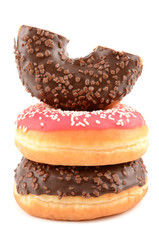 Donuts on a white background