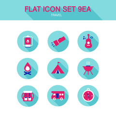 travel icon set