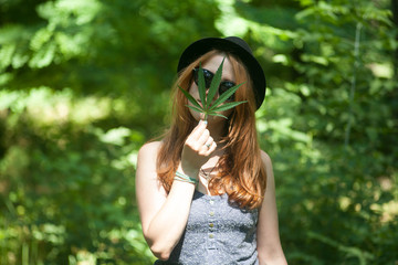 Woman with hemp