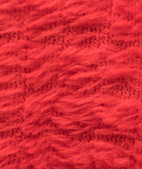 Red fleece material