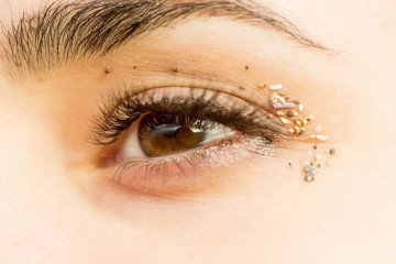 Fototapeta premium Pretty female eye and eyebrow