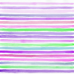 Watercolor striped colorful background, hand painted - 138820775