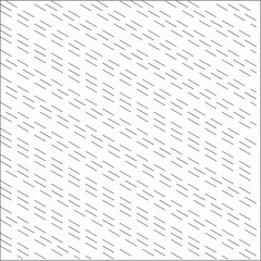 Fototapeta premium Abstract white background with black small line segments rows of bands placed around the drawing