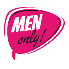 men only retro speech bubble