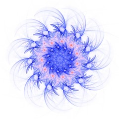 Colored abstract fractal pattern. Computer generated graphics.