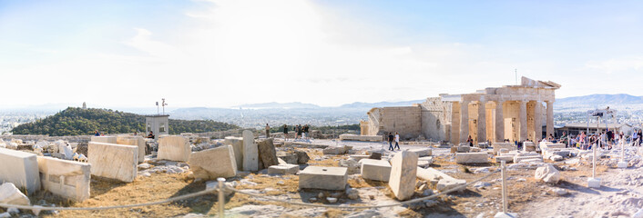 panoramic view from the top of acropolis