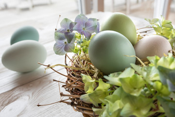 Easter decoration with a nest