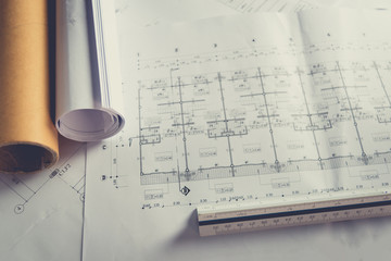 engineering diagram blueprint paper drafting project