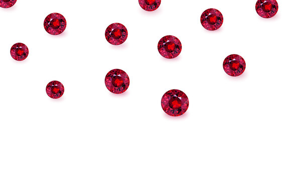 Beautiful gem stones isolated on white