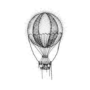 Hot Air Balloon Dotwork
