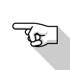 Vector Illustration of a Hand Pointing with the Index Finger