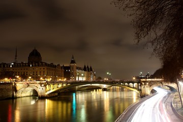 Paris River Seine at Night