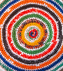colored braided rug handmade