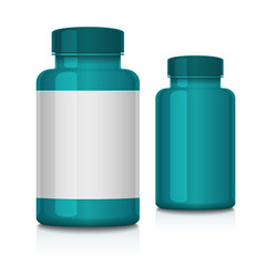 Mock up medical plastic bottle