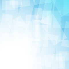 Translucent variety square on blue background for abstract background concept