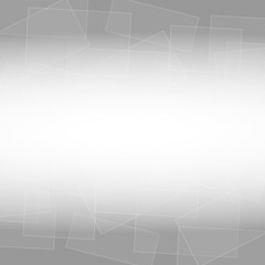 Translucent white variety square on grey background for abstract background concept