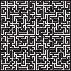 Seamless abstract black and white monochrome pattern. Geometric design. Vector background. Perfect for wallpapers, pattern fills, web page backgrounds, surface textures, textile