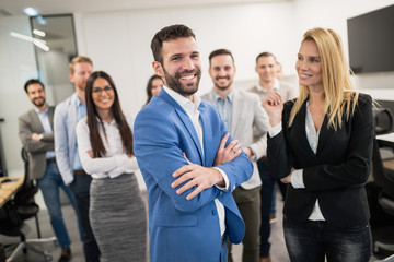 Group of professional successful business people