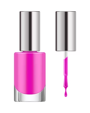 Pink nail polish hot pink Nail Polish Closed Bottle 3d illustration  27243967 PNG