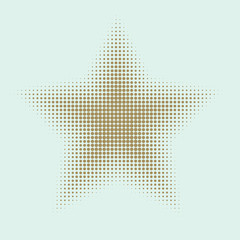 Colorful halftone background, star icon illustration. Design for print, decoration, cover, web, digital, textile.