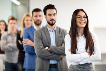 Obraz premium Group of happy business people