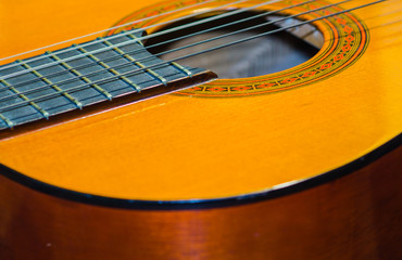 Classical guitar detail