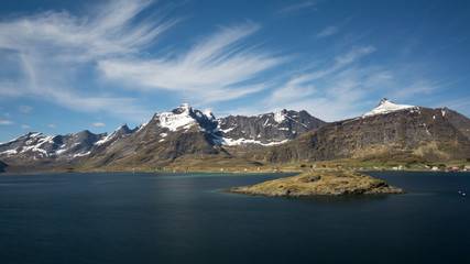 Obraz premium Norway - Stormy day at Lofoten Islands