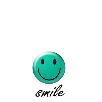 Grüner Smiley - lachend