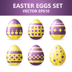 Easter eggs icons. Easter eggs for Easter holidays design on white background.