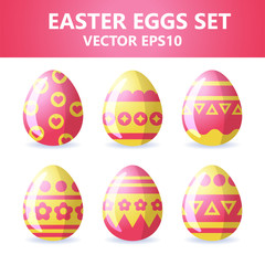 Easter eggs icons. Easter eggs for Easter holidays design on white background.