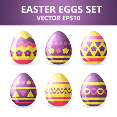 Easter eggs icons. Easter eggs for Easter holidays design on white background.
