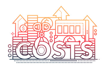 Reduce Costs - flat line design website banner