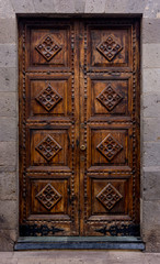 wood door. antique wooden door