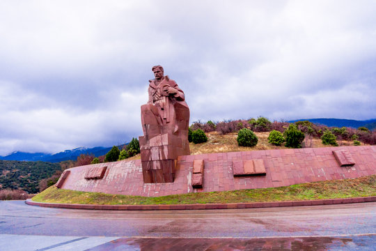 a monument to the sailors of the revolution near the highway in Novorossiysk city in  Russia.