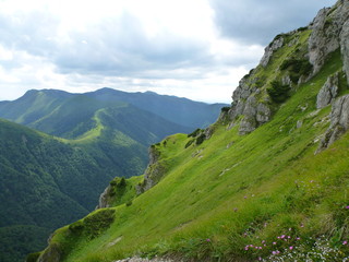 Fototapeta na wymiar Mala Fatra ridge from Velky Rozsutec