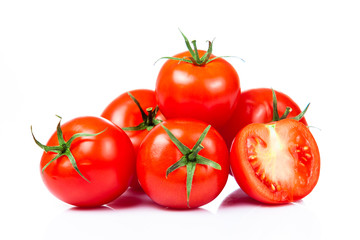 Tomatoes  isolated on white