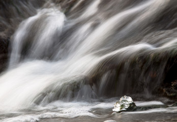 Beautiful ice on river
