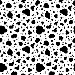 Vector seamless pattern background with splashes, blots, blobs of paint.