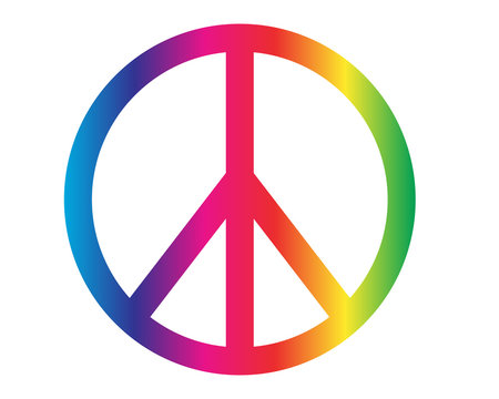 simbolo pace arcobaleno vettoriale