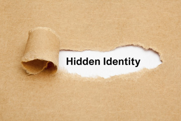 Hidden Identity Torn Paper Concept