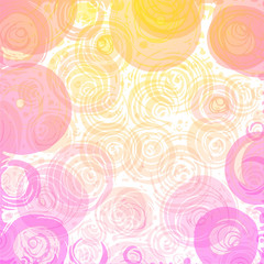 Colorful bubbles pattern. Modern stylish texture. Abstract background hand drawn elements.