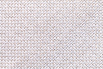 White textile background closeup. Structure of the fabric macro