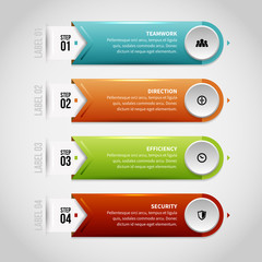 Sleek Glossy Labels Infographic
